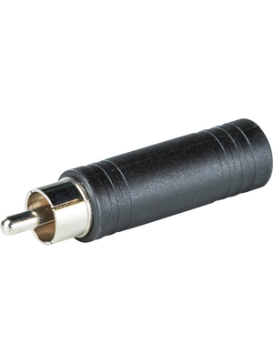 RND Connect - RND 205-00580 - RCA connectorMale / Female - Mono black, RND 205-00580, RND Connect