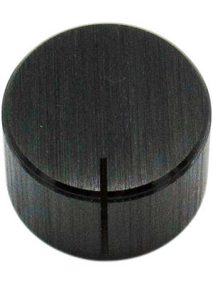 RND Components - RND 210-00335 - Aluminium Knob, black, 6.4 mm shaft, RND 210-00335, RND Components