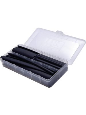 Woer - W-1-SB(3X) 91PCS KIT - Heat-shrink tubing, assortment Polyolefin 3:1 +110...+200 °C -45...+125 °C, W-1-SB(3X) 91PCS KIT, Woer