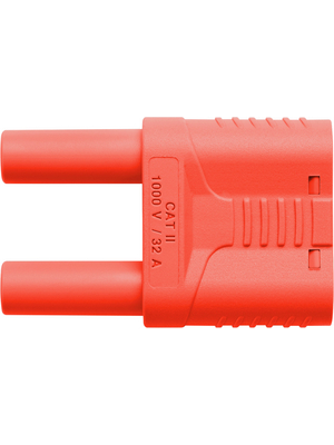 Schtzinger - SKURZ6100/19-4 IG 2MB NI/RT - Safety Plug ? 4 mm red CAT II N/A, SKURZ6100/19-4 IG 2MB NI/RT, Schtzinger