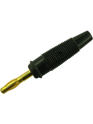 SKS Kontakttechnik - LAS 30 Au black - Plug ? 4 mm black CAT I N/A, LAS 30 Au black, SKS Kontakttechnik