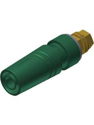 SKS Kontakttechnik - SAB 2600 G M4 Au green - Laboratory socket ? 4 mm green CAT II 42 mm, SAB 2600 G M4 Au green, SKS Kontakttechnik