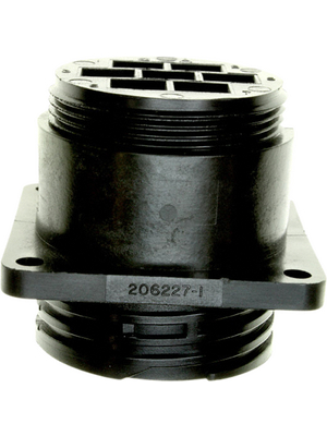 TE Connectivity - 206227-1 - Receptacle "reverse sex" CPC3 Poles=7, accepts male contacts / Square Flange, 206227-1, TE Connectivity