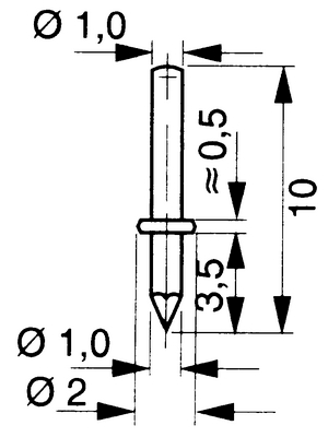 Osterrath - 80-1489-11/0030 - Pin terminal 1 mm N/A, 80-1489-11/0030, Osterrath