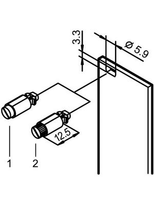 Pentair Schroff - 21100-586 - Quick-release fastener, 21100-586, Pentair Schroff