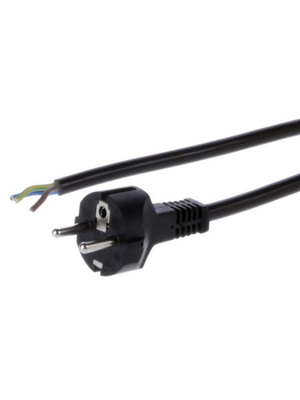 Feller AT - VIIG-H05VVF3G1,50-G25/2,50M - Power Cord, 3-pole Type F (CEE 7/4) Open 2.50 m, VIIG-H05VVF3G1,50-G25/2,50M, Feller AT