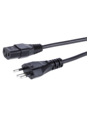 Feller AT - BR/3-H05VVF3G1,00-C13/2,50M - Power Cord Brazil Male (NBR 14136) IEC-320-C13 2.50 m, BR/3-H05VVF3G1,00-C13/2,50M, Feller AT