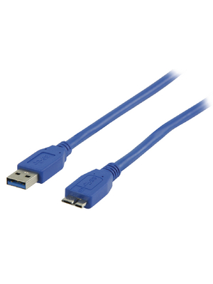 Valueline - VLCP61500L05 - USB Cable 0.50 m blue, VLCP61500L05, Valueline