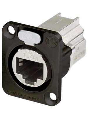 Neutrik - NE8FDX-P6-B - Feedthrough receptacle RJ 45 8, NE8FDX-P6-B, Neutrik