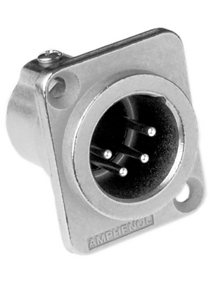 Amphenol - AC4MDZ-AU - XLR, Receptacle 4 AC Soldering Connections nickel-plated, AC4MDZ-AU, Amphenol