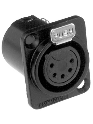 Amphenol - AC5FDZB - XLR, Receptacle 5 AC Soldering Connections black, AC5FDZB, Amphenol