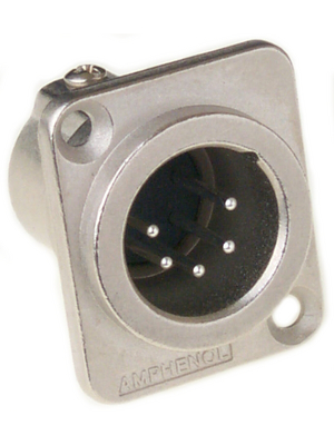 Amphenol - AC5MDZ-AU - XLR, Receptacle 5 AC Soldering Connections nickel-plated, AC5MDZ-AU, Amphenol