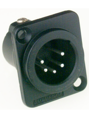 Amphenol - AC5MDZB - XLR, Receptacle 5 AC Soldering Connections black, AC5MDZB, Amphenol