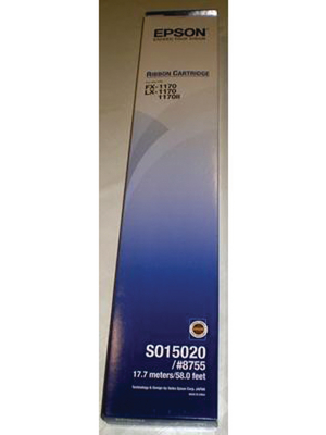 Epson - S015020 - Colour ribbon Nylon black, S015020, Epson