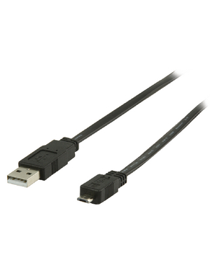 Valueline - VLCP60505B10 - USB Cable 1.00 m black, VLCP60505B10, Valueline