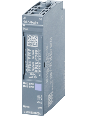 Siemens - 6ES7134-6GD00-0BA1 - ET200SP I/O Module, 4 AI (20 mA / 0/4...20 mA), 6ES7134-6GD00-0BA1, Siemens