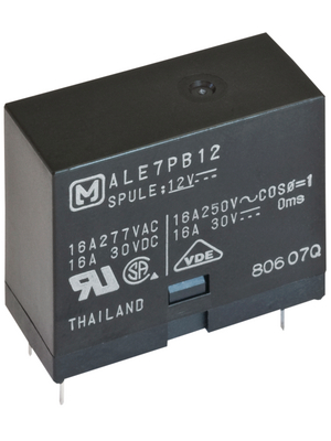 Panasonic - ALE7PB18 - PCB power relay 18 VDC 200 mW, ALE7PB18, Panasonic