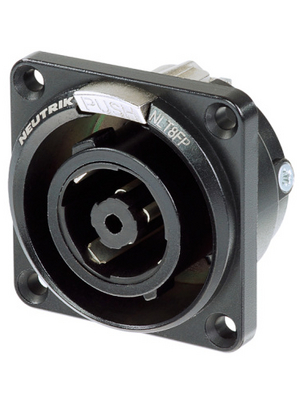 Neutrik - NLT8FP-BAG - Panel socket Speakon? STX black 8P, NLT8FP-BAG, Neutrik