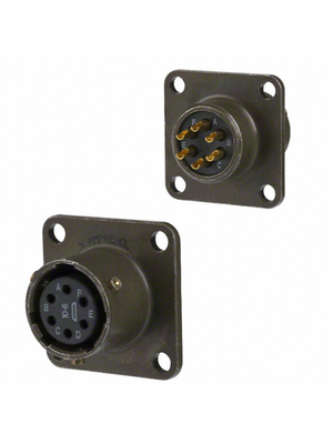 Amphenol - MS3112E-10-6S - Appliance socket with flange, MS3112E-10-6S, Amphenol
