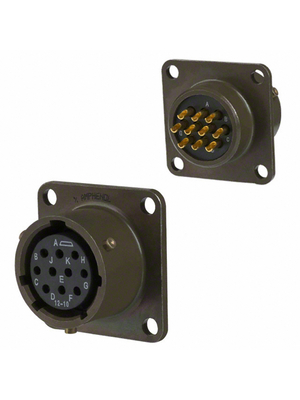 Amphenol - MS3112E-12-10S - Appliance socket with flange, MS3112E-12-10S, Amphenol