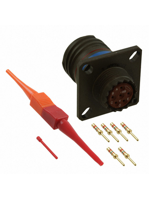 Amphenol - D38999/20WB98PN - Appliance plug with flange 6P, D38999/20WB98PN, Amphenol