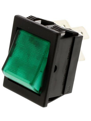 Arcolectric - C1353ALNAF - Rocker switch 2P 16 A 250 VAC green, C1353ALNAF, Arcolectric