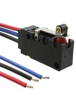 Omron Electronic Components - D2VW-5L2A-1M - Micro switch 5 A Roller lever N/A 1 change-over (CO), D2VW-5L2A-1M, Omron Electronic Components