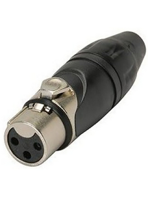 Amphenol - AX3F-AU - XLR, Cable socket 3 N/A AX Soldering Connections nickel-plated, AX3F-AU, Amphenol