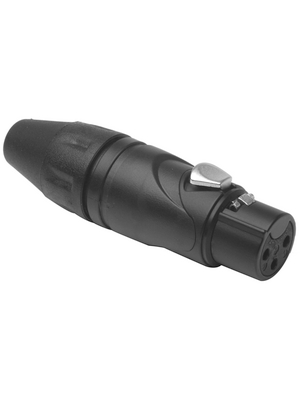 Amphenol - AX3FB - XLR, Cable socket 3 N/A AX Soldering Connections black, AX3FB, Amphenol