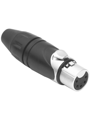 Amphenol - AX5F-AU - XLR, Cable socket 5 N/A AX Soldering Connections nickel-plated, AX5F-AU, Amphenol