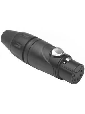 Amphenol - AX5FB - XLR, Cable socket 5 N/A AX Soldering Connections black, AX5FB, Amphenol