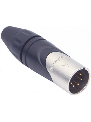 Amphenol - AX5M-AU - XLR, Cable plug 5 N/A AX Soldering Connections nickel-plated, AX5M-AU, Amphenol