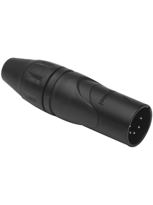 Amphenol - AX5MB - XLR, Cable plug 5 N/A AX Soldering Connections black, AX5MB, Amphenol