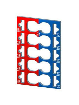 Siemens - 6ES7193-6CP74-2AA0 - ET200SP Colour Coding Plate red/blue, 6ES7193-6CP74-2AA0, Siemens