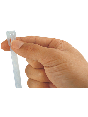 HellermannTyton - REL100-BK - Cable tie inside serrated with kickdown lever black 100 mm x 6.7 mm, 131-21010, REL100-BK, HellermannTyton