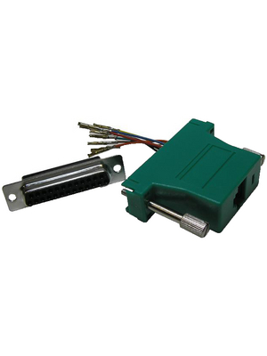 MH Connectors - DA25-SMJ8-G-K - Adaptor D-Sub female to RJ45 25P, DA25-SMJ8-G-K, MH Connectors