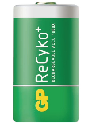 GP Batteries - GP Recyko 300CHB-EC2 / R14 / C - NiMH rechargeable battery HR14/C 1.2 V 3000 mAh PU=Pack of 2 pieces, GP Recyko 300CHB-EC2 / R14 / C, GP Batteries