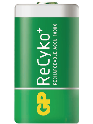 GP Batteries - GP Recyko 570DHB-EC2 / R20 / D - NiMH rechargeable battery HR20/D 1.2 V 5700 mAh PU=Pack of 2 pieces, GP Recyko 570DHB-EC2 / R20 / D, GP Batteries