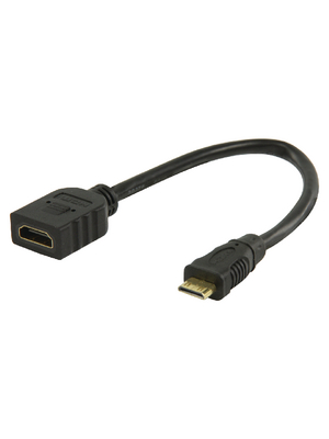Valueline - VGVP34590B02 - Monitor cable 0.20 m black, VGVP34590B02, Valueline