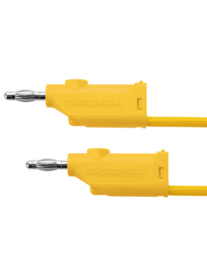 Schtzinger - MFK 20 / 2.5 / 50 / GE - Test lead ? 4 mm yellow 50 cm 2.5 mm2 CAT I, MFK 20 / 2.5 / 50 / GE, Schtzinger
