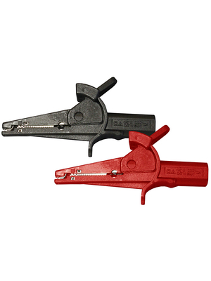 PeakTech - PeakTech 7015 - Safety crocodile clip ? 4 mm red + black 1000 V, 10 A, CAT III, PeakTech 7015, PeakTech
