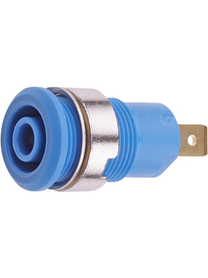Staeubli Electrical Connectors - SLB4-F BLUE - Safety socket ? 4 mm blue CAT III N/A, SLB4-F BLUE, St?ubli Electrical Connectors