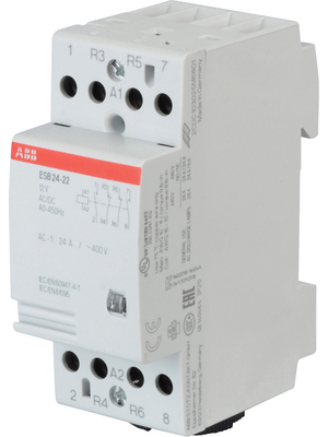 ABB - ESB24-22-12AC/DC - Contactor 12 V 2 NO+2 NC Screw Terminal, ESB24-22-12AC/DC, ABB