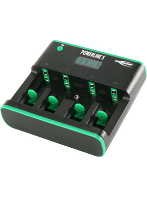 Ansmann - POWERLINE 5 ZERO WATT - NiMH/NiCd Charger 4 x D / 4 x C / 4 x AA / 4 x AAA / 1 x 9V, POWERLINE 5 ZERO WATT, Ansmann