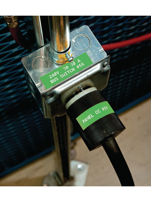 Brady - M21-375-595-GN - Vinyl labelling tape for BMP?21 6.40 m 9.53 mm white on green, M21-375-595-GN, Brady