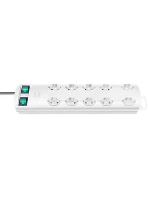 Brennenstuhl - 1153322120 - Outlet strip, 2 Switches, 10xType 13, 2 m, Type 12, 1153322120, Brennenstuhl