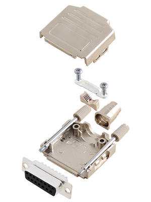 Encitech Connectors - DPPK15-M-DBS-K - D-Sub socket kit 15P, DPPK15-M-DBS-K, Encitech Connectors
