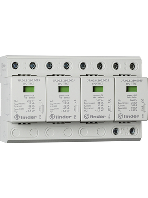 Finder - 7P.05.8.260.1025 - Surge arrester, Type 1+2, 4, 30 kA, 7P.05.8.260.1025, Finder