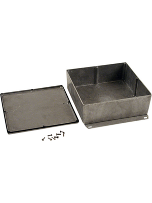 Hammond - 1590WFF - Metal enclosure, Natural aluminum, 187.5 x 187.5 x 67 mm, Die cast aluminium, IP 65, 1590W, 1590WFF, Hammond