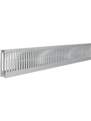 HellermannTyton - HTWD-PN-25X80 PVC GY7030 - Slotted wiring duct 2000 x 25 x 80 mm - 184-10198, HTWD-PN-25X80 PVC GY7030, HellermannTyton